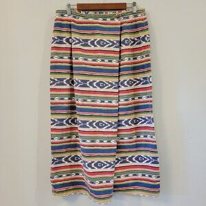 Vtg Susan Bristol Maxi Jean Wrap Skirt Size 12